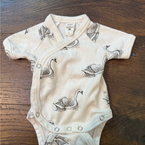 kate quinn Other - Kate Quinn Cream Baby Bodysuit with Swan Design